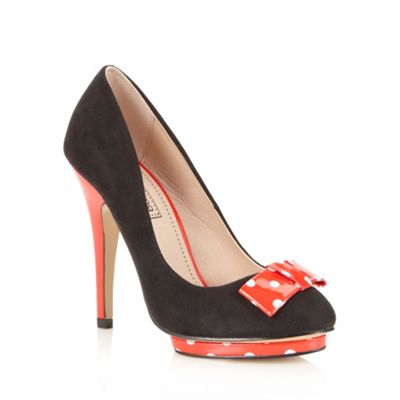 Black Polka Dot Bow High Court Shoes                                                                                            