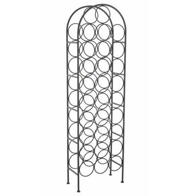 Debenhams Black 28 bottle arched wine rack