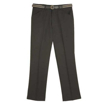 Dark Brown Pleated Front Trousers