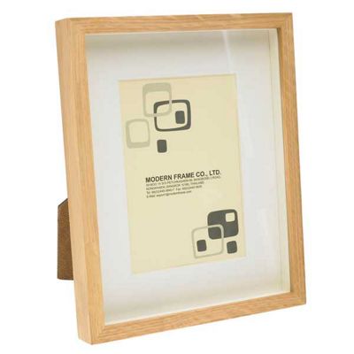 Medium oak boxed photo frame