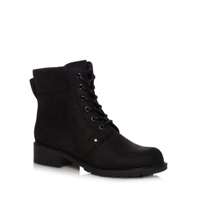 Clarks Black &#39;Orinoco Spice&#39; leather lace-up ankle boots | Debenhams