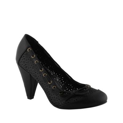 Black 'Bindura' High Heel Court Shoes