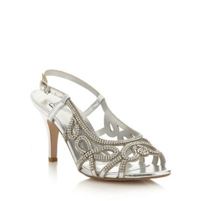 faith wide fit silver sandals