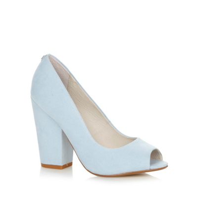 Faith Pale blue peep toe high heel courts shoes- at Debenhams