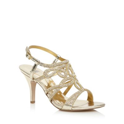 Faith Gold pave strap high sandals- at Debenhams