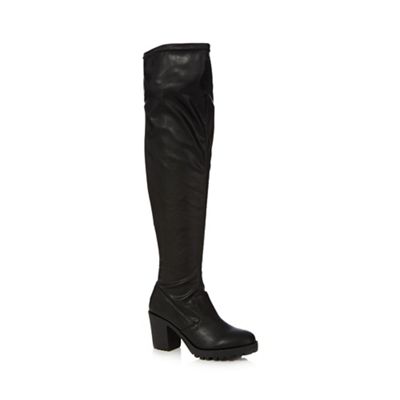 Black Oriana high leg boots