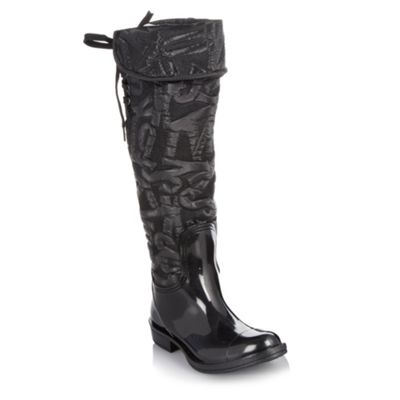 Black Hilarie wellington boots