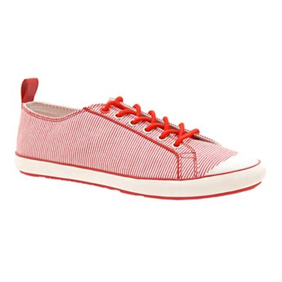 Striped Shoe Laces on Striped Canvas Trainers Are A Comfortable Casual Shoe From Call It