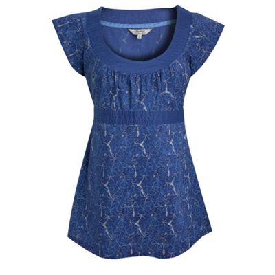 Royal blue print tunic
