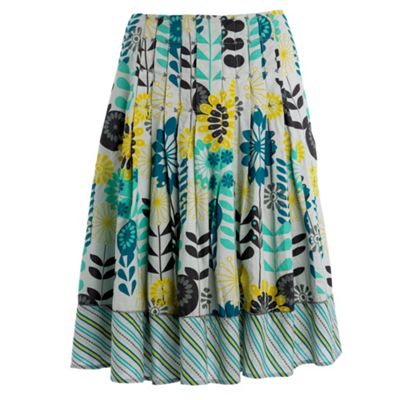 Mantaray Aqua cartwheel print skirt