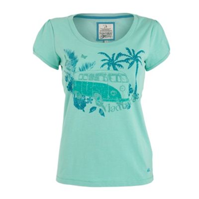 Mantaray Pale green camper van t-shirt