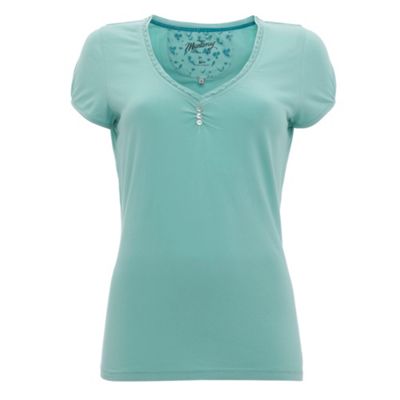 Mint green v-neck t-shirt