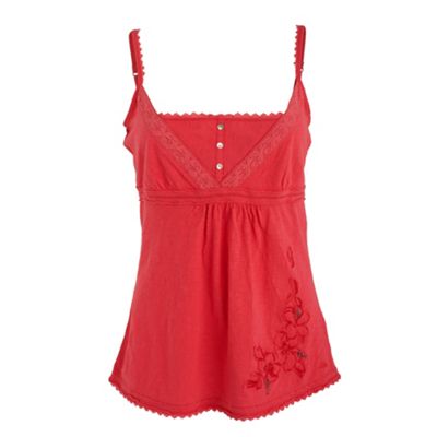 Dark pink frill camisole