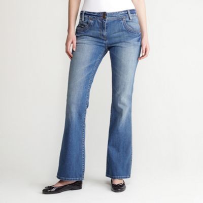 Light blue boot cut jeans