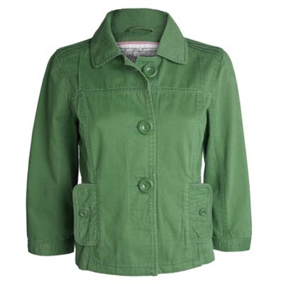 Green pintuck jacket