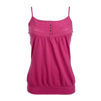 Pink button detail cami