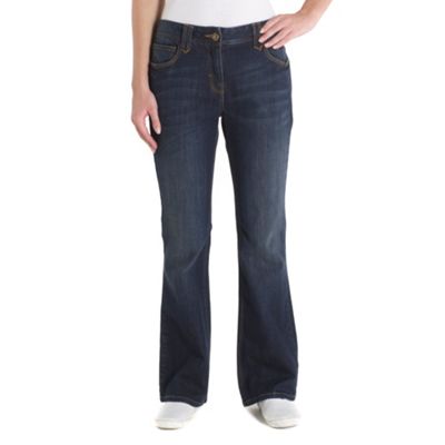 Mantaray Blue with yellow tint bootcut jeans