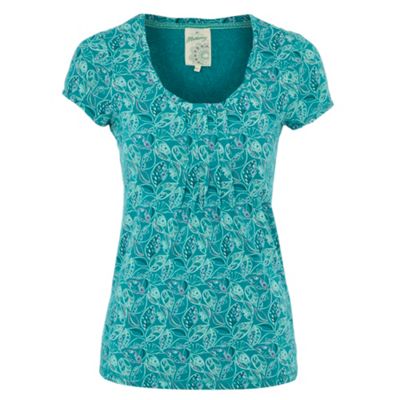 Mantaray Aqua leaf print t-shirt