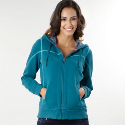 Turquoise zip through sweatshirt