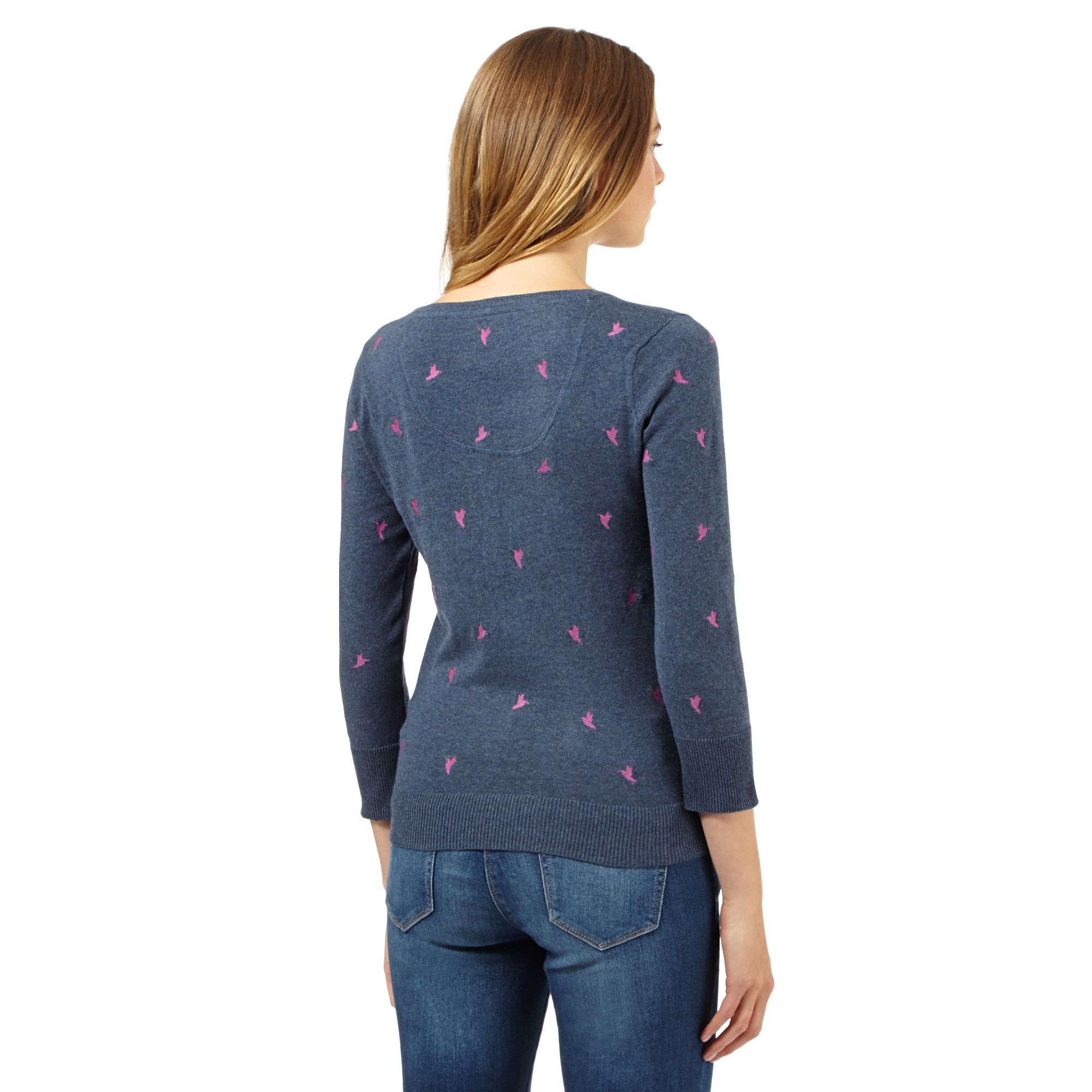 Mantaray Womens Blue Embroidered Bird Cardigan From Debenhams | eBay