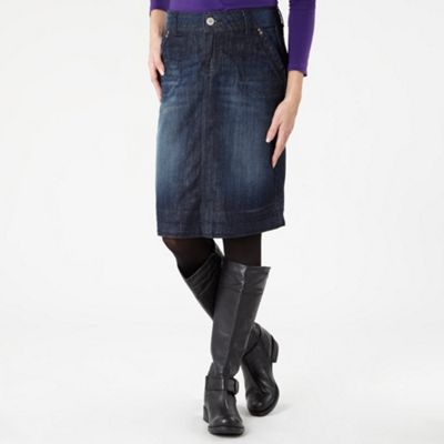 Dark Blue Denim Skirt