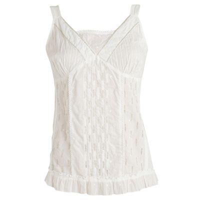 White embroidered camisole top