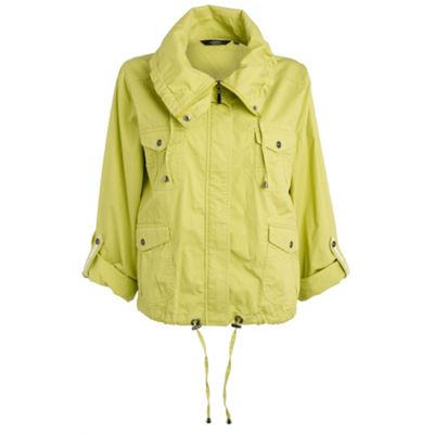 Lime green funnel neck jacket