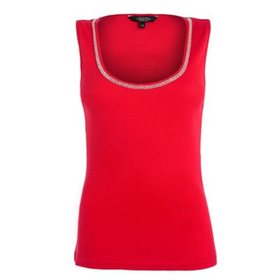 Casual Collection Red silver beading vest