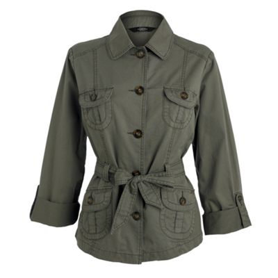 Collection Khaki belted jacket