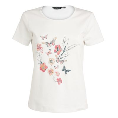 Collection White butterfly detail t-shirt