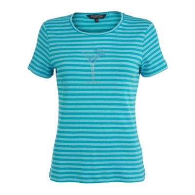 Turquoise stripe t-shirt