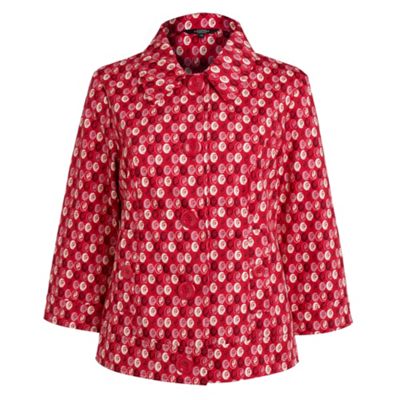 Casual Collection Pink geometric rose printed jacket