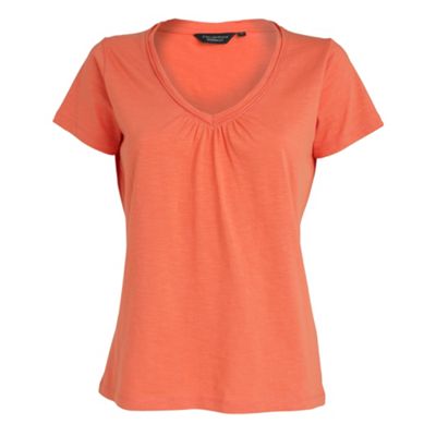 Tangerine slub texture t-shirt