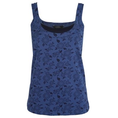 Casual Collection Blue floral printed camisole