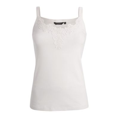 Casual Collection White crochet camisole