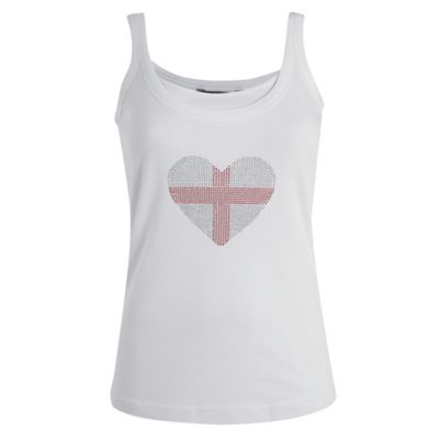 White St. Georges cross heart