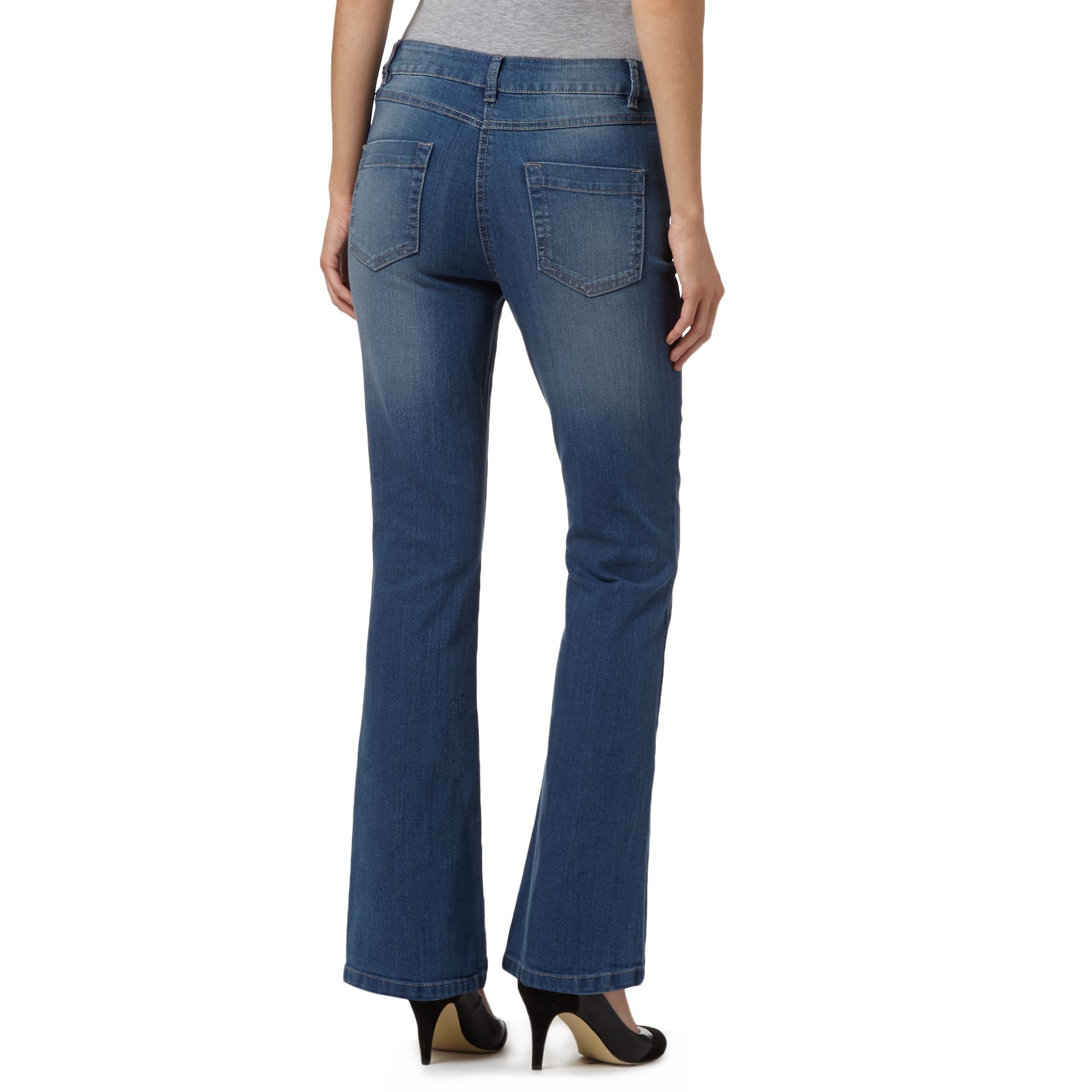 The Collection Light Blue Vintage Wash Bootcut Jeans From Debenhams eBay