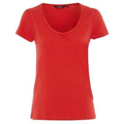 Orange twist neck t-shirt