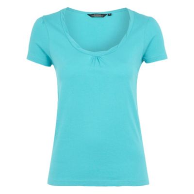 Aqua twisted scoop neck t-shirt