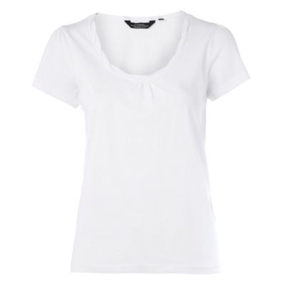 White twist neck t-shirt