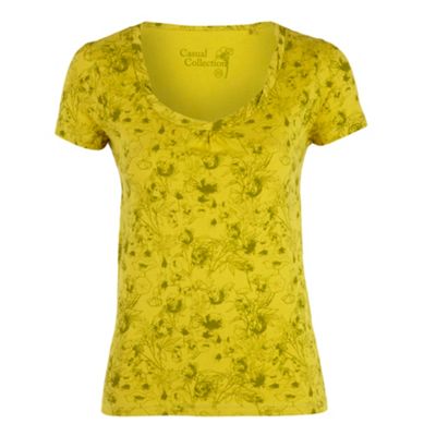 Lime flower print t-shirt