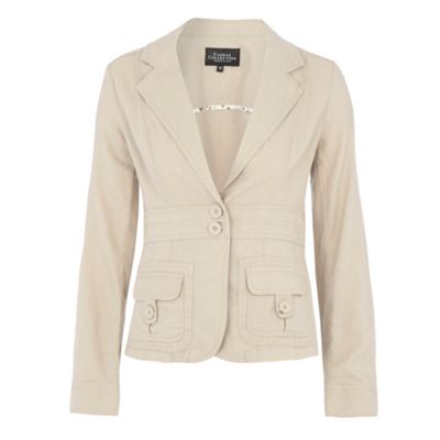 Beige Linen Mix Blazer