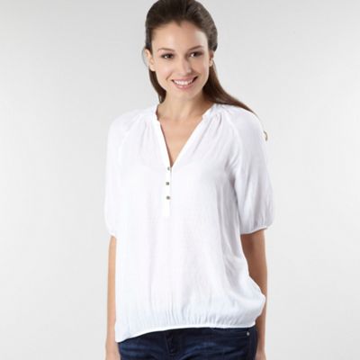 Casual Collection White chambray blouse