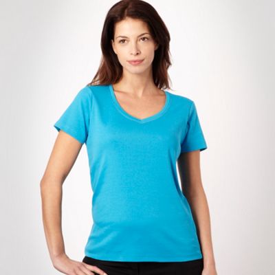 Turquoise essential v-neck t-shirt