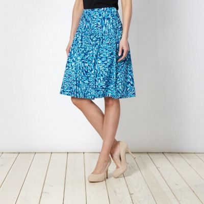 Turquoise smudge spotted skirt                                                                                                  