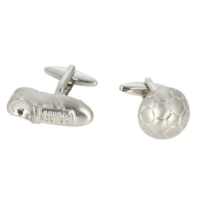 Red Herring Grey Football and Boot cufflinks