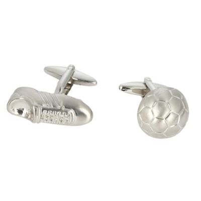 Grey Football and Boot cufflinks