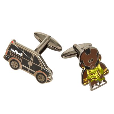 Red Herring Black A-Team cufflinks