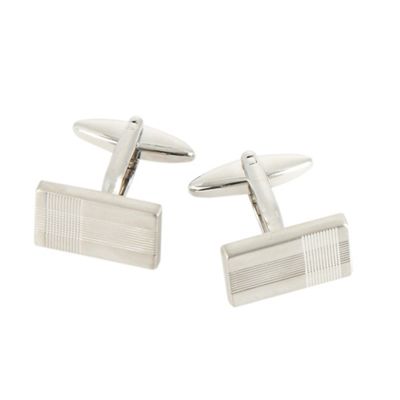 Thomas Nash Grey cross etching cufflinks