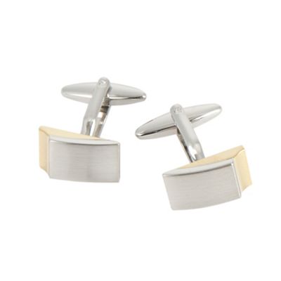 Thomas Nash Grey rectangular wedge cufflinks